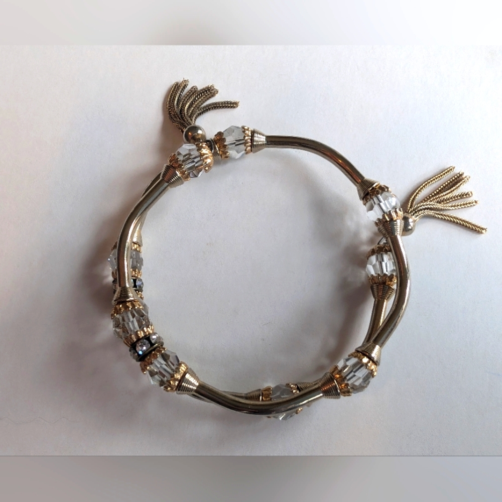 Vintage Gold Tone Fashion Jewelry Bangle Bracelet